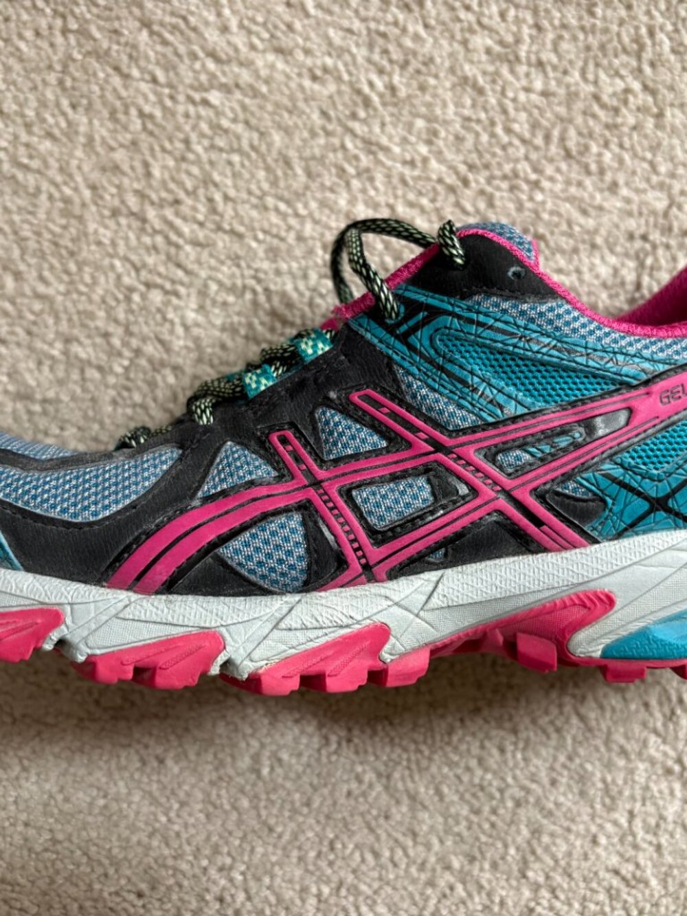 Asics Gel-Sonoma Trail Running Hiking Shoes Women's Size 9 Blue Pink T4F7N - Picture 7 of 10